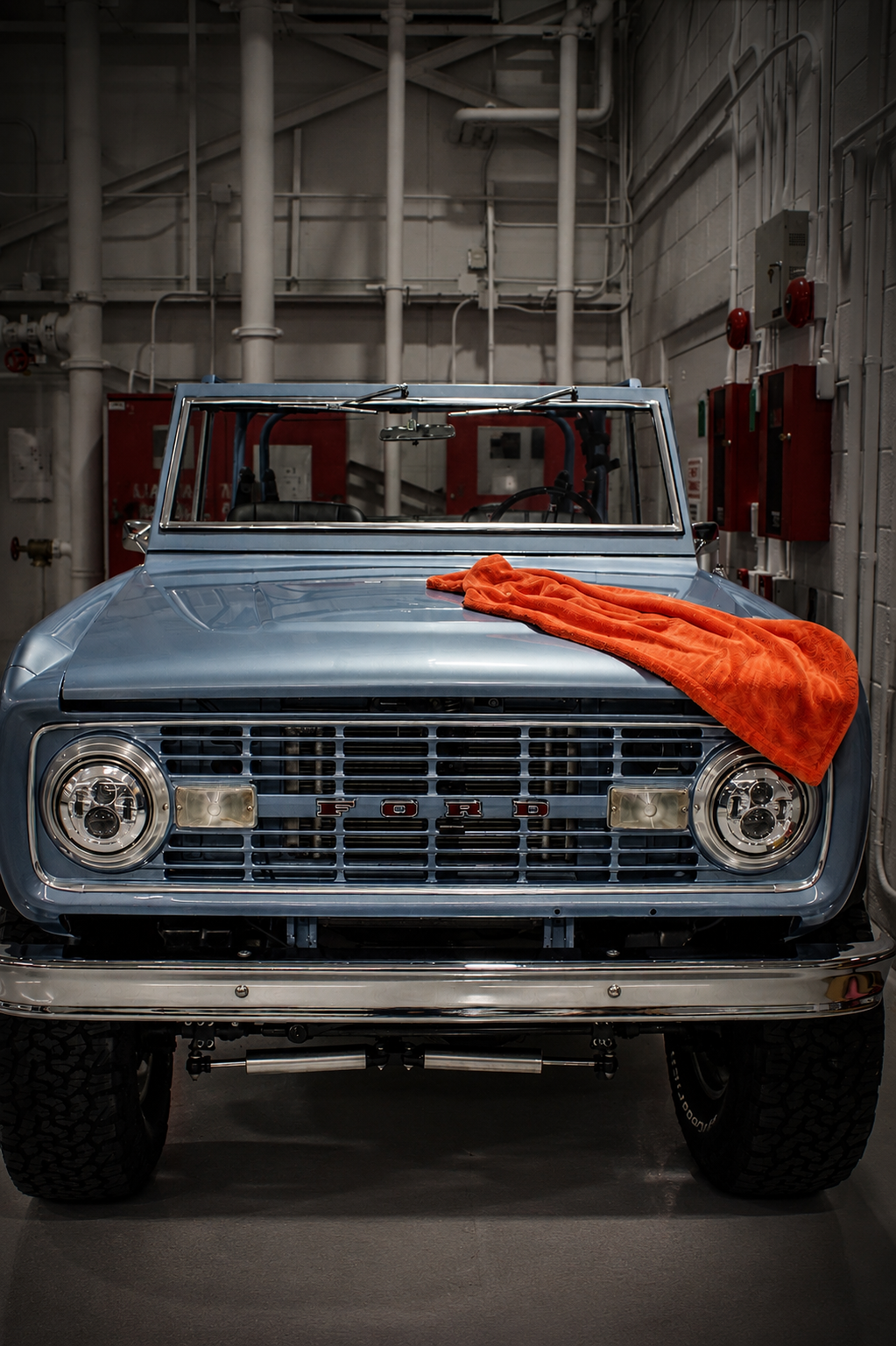 orange drying towel