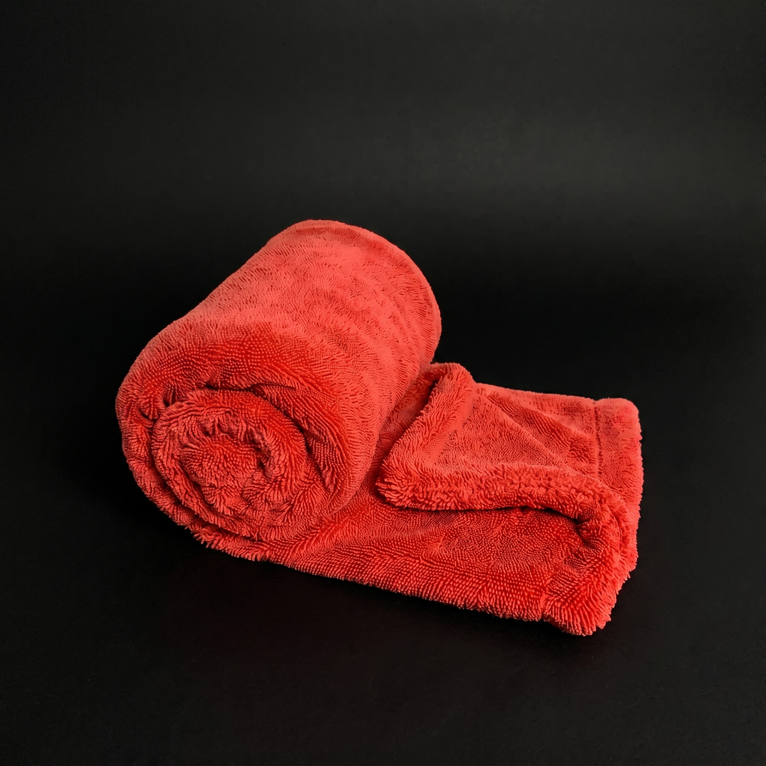 orange drying towel rolled