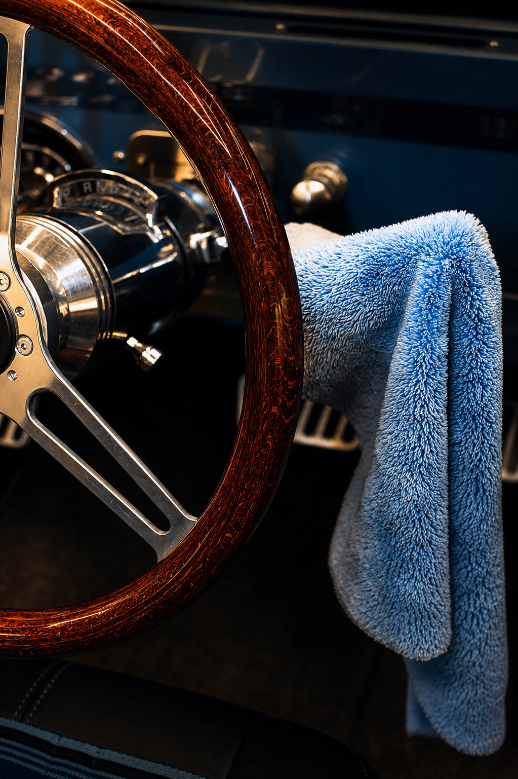 blue plush towel