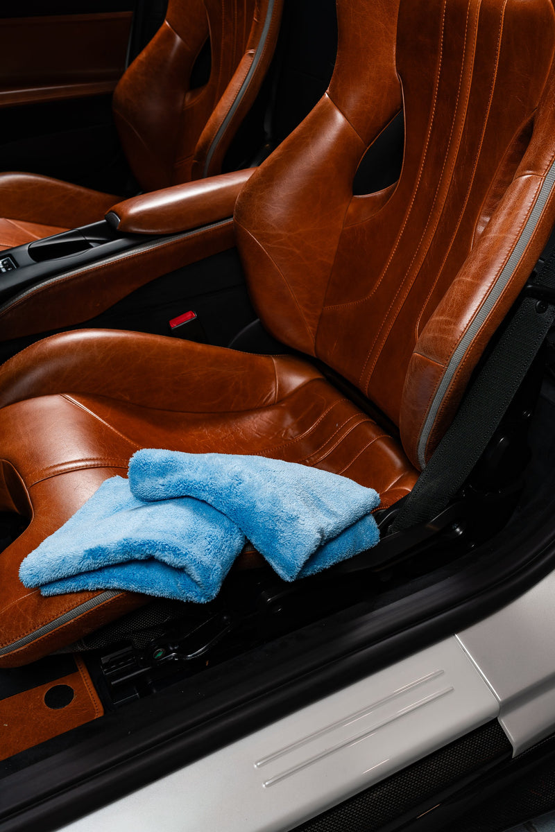 blue plush towel