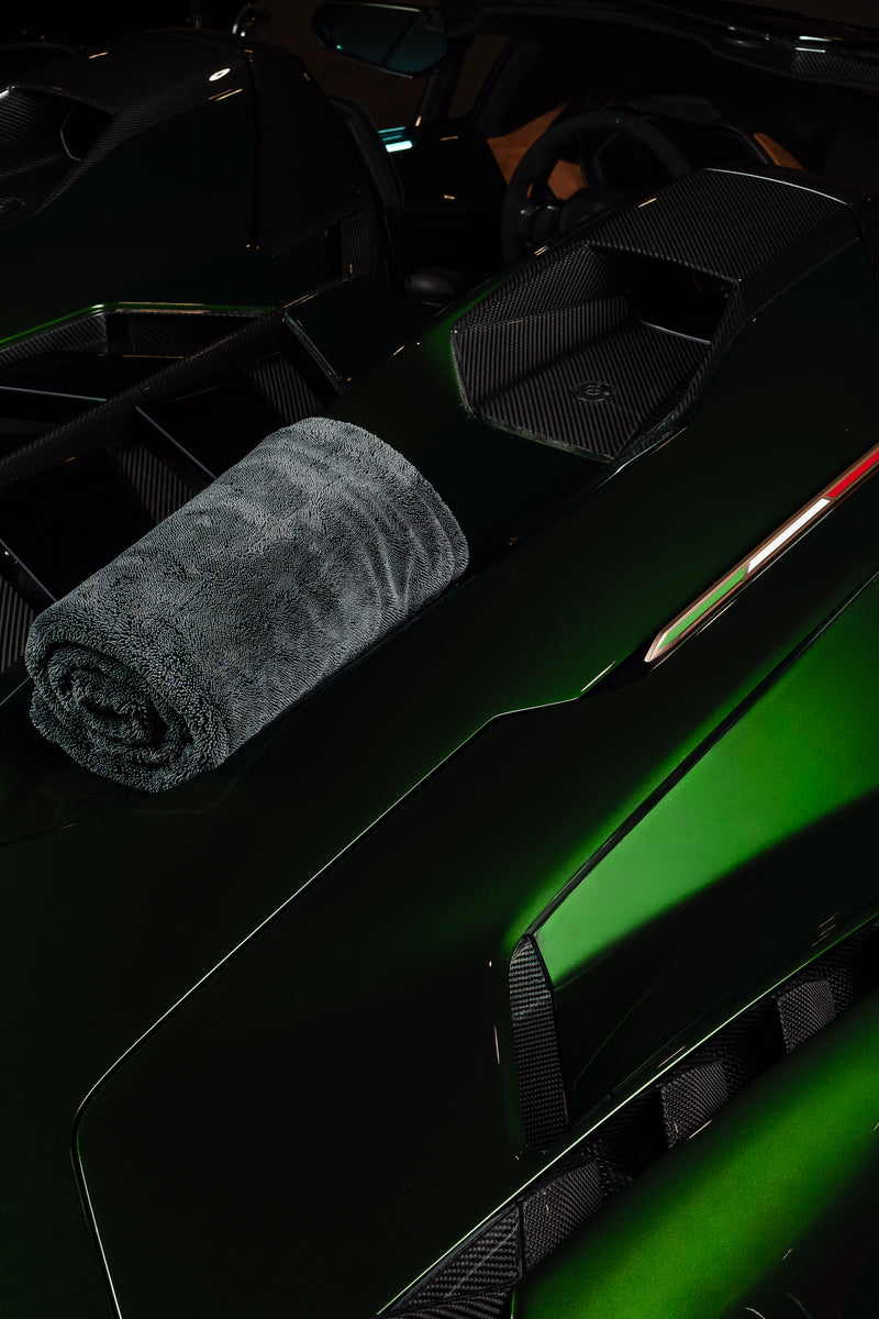 gray drying towel