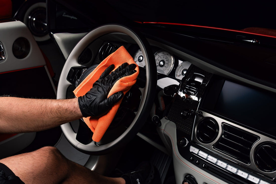 orange pearly all purpose microfiber towel 