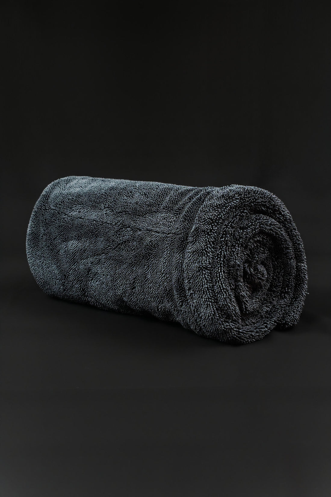 gray drying towel rolled