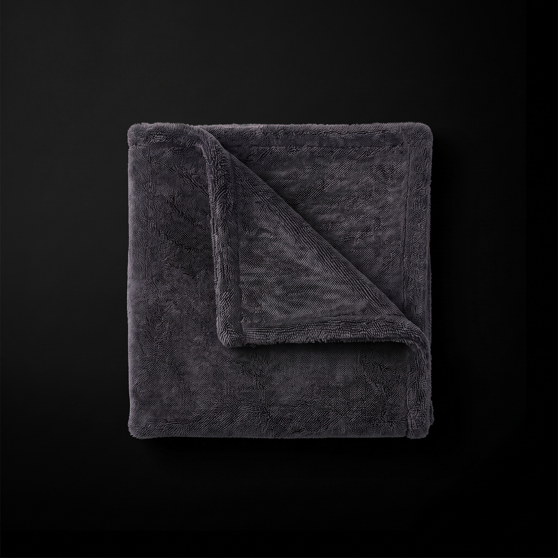 gray drying towel flat lay