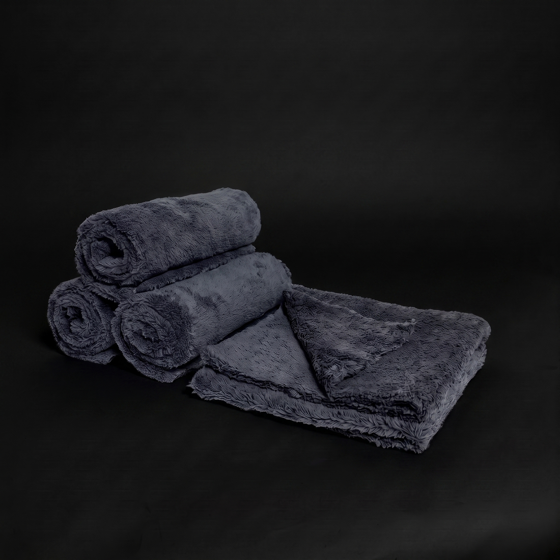 gray squares towel stack